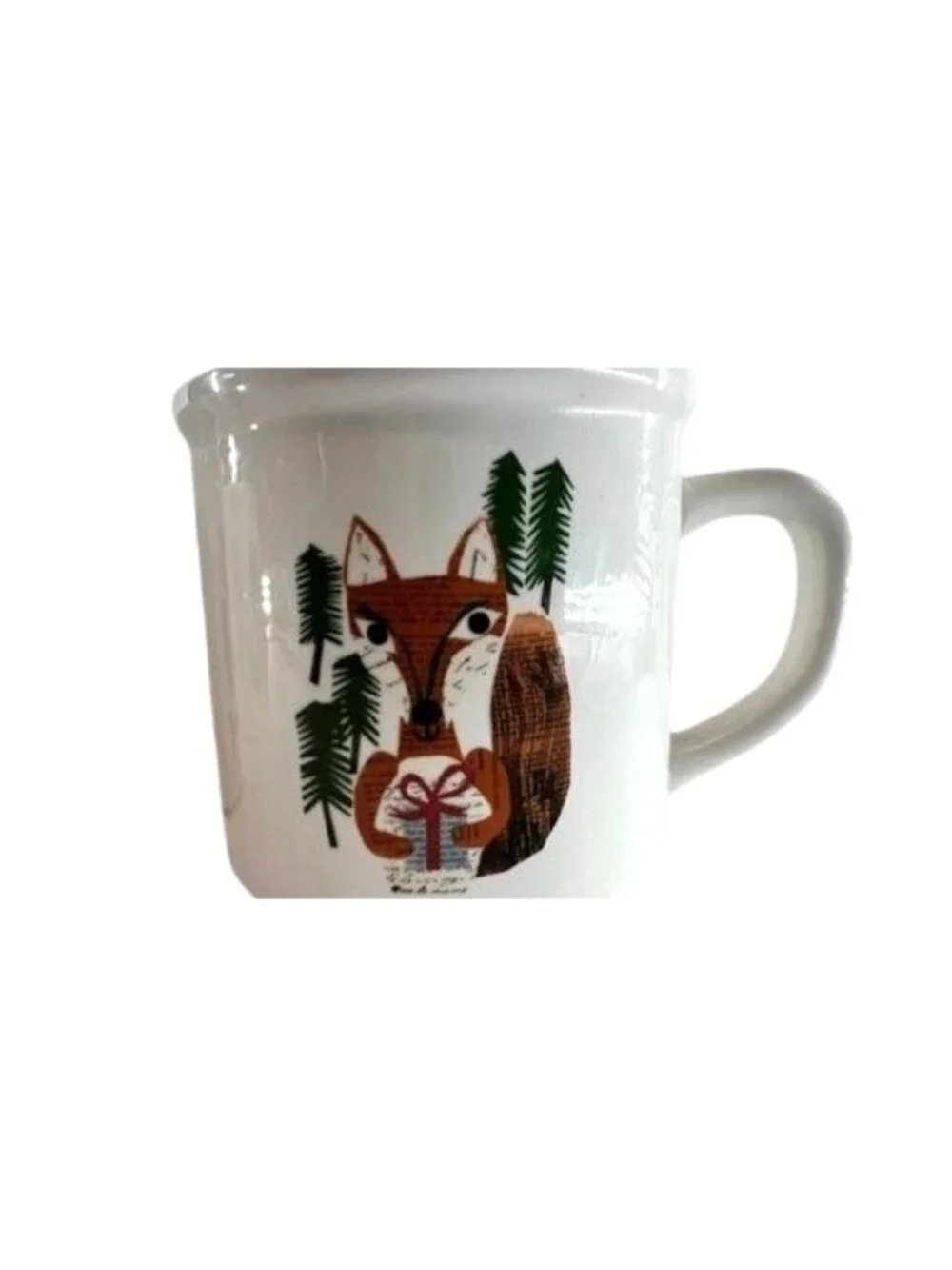 3 POTTERY BARN DENISE FIEDLER WHIMSICAL CAT,FOX & OWL MUGS -A FUN TASTE OF NATUR
